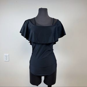 BHome Cold Shoulder One Piece Bathing Suit